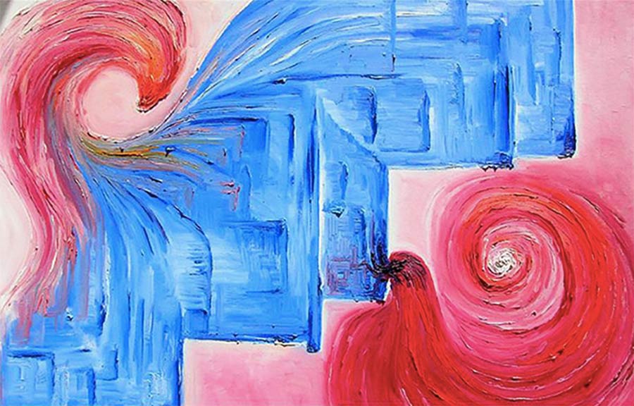 Past Present Future painting exploring temporal perception continuity and change