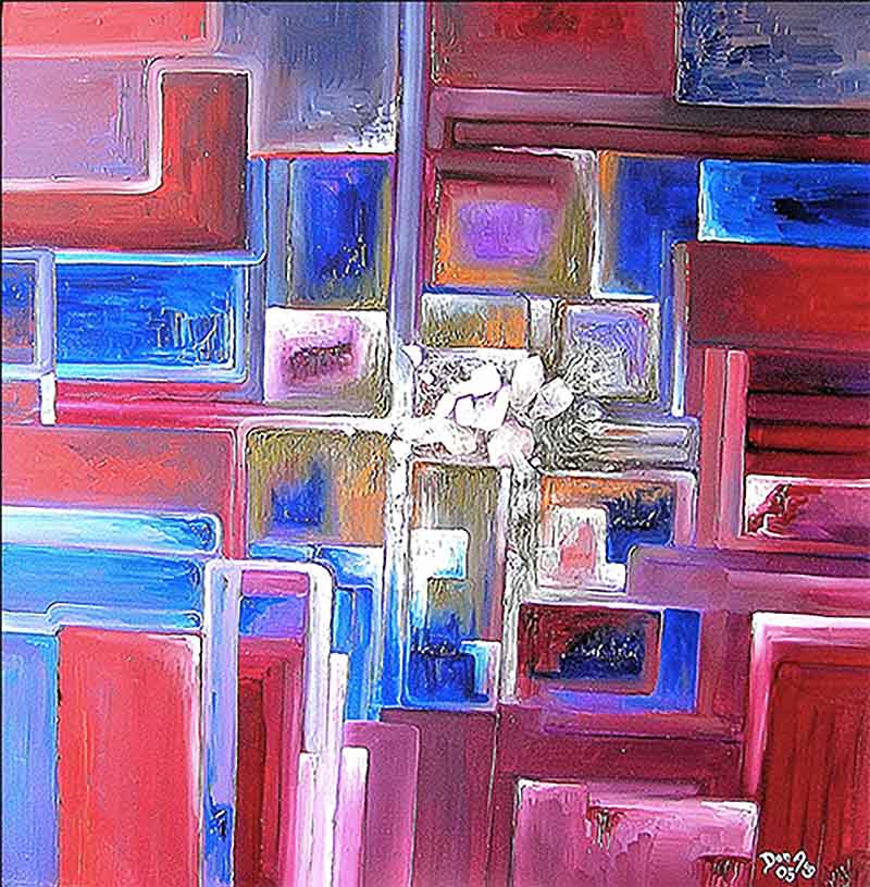 Genesis of the Internal Crystal artwork inspired by consciousness, structure, clarity and the formation of inner order