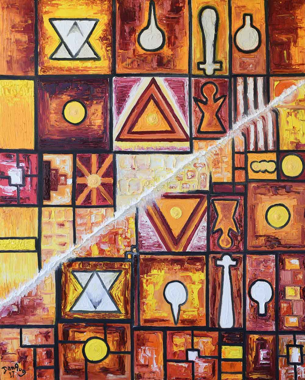 Construction of an Inverted Reality by Dan Aug philosophical painting