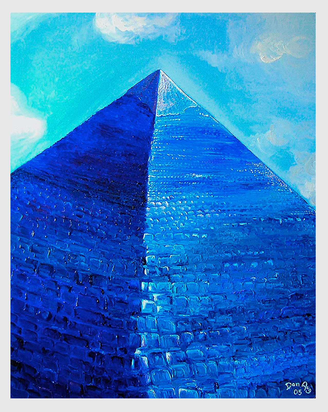 Egyptian art Blue Pyramid of Kefren