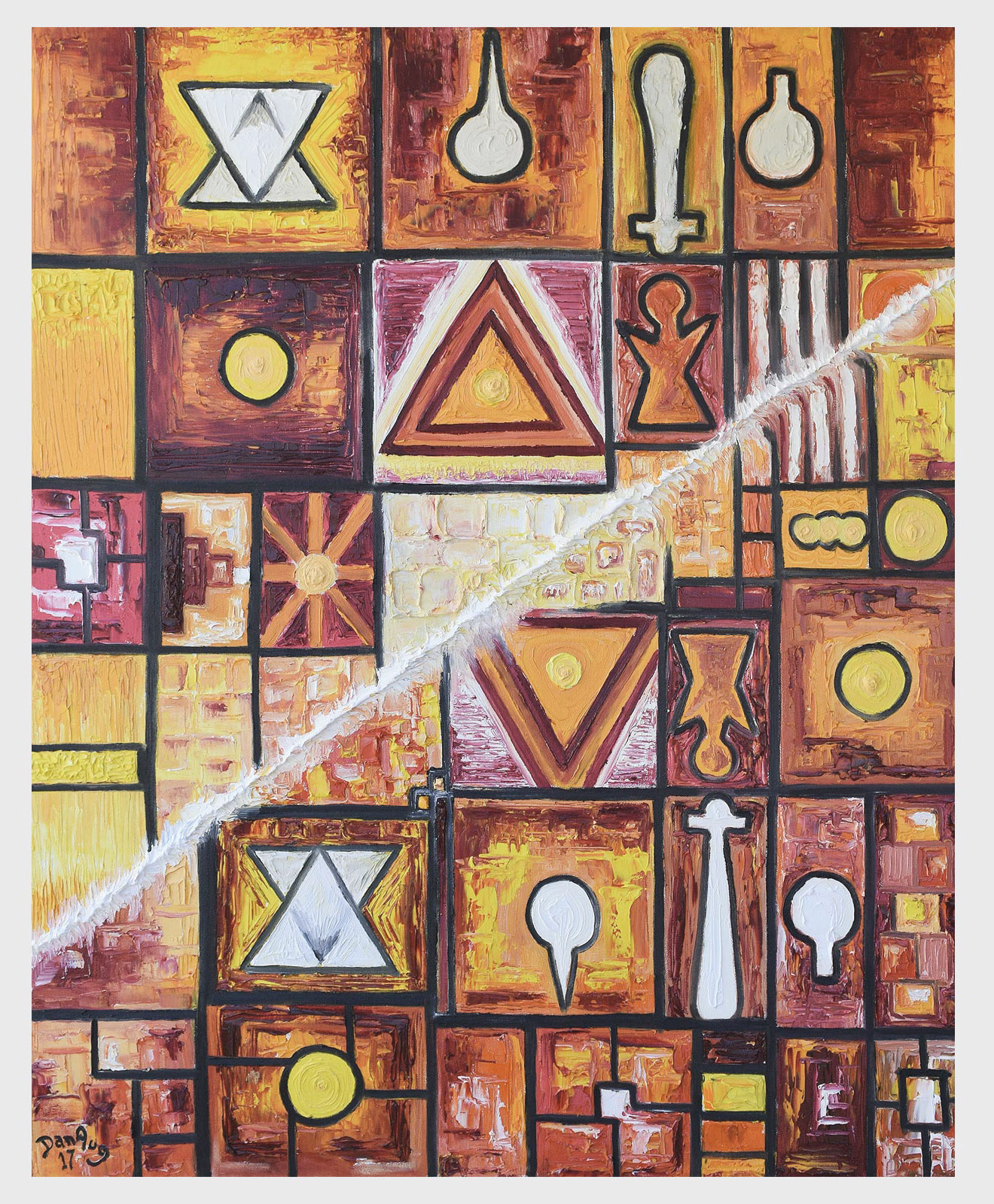 Construction of an Inverted Reality - Logic Constructivism contemporary artwork by Uruguayan artist Dan Aug