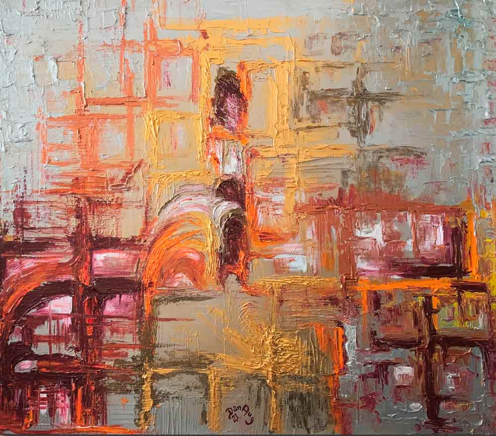 Alchemy painting by Dan Aug exploring transformation memory and symbolic evolution