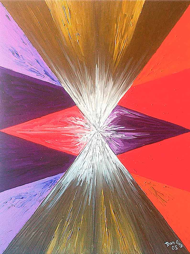 Space Time painting inspired by spacetime geometry relativity and cosmological structures